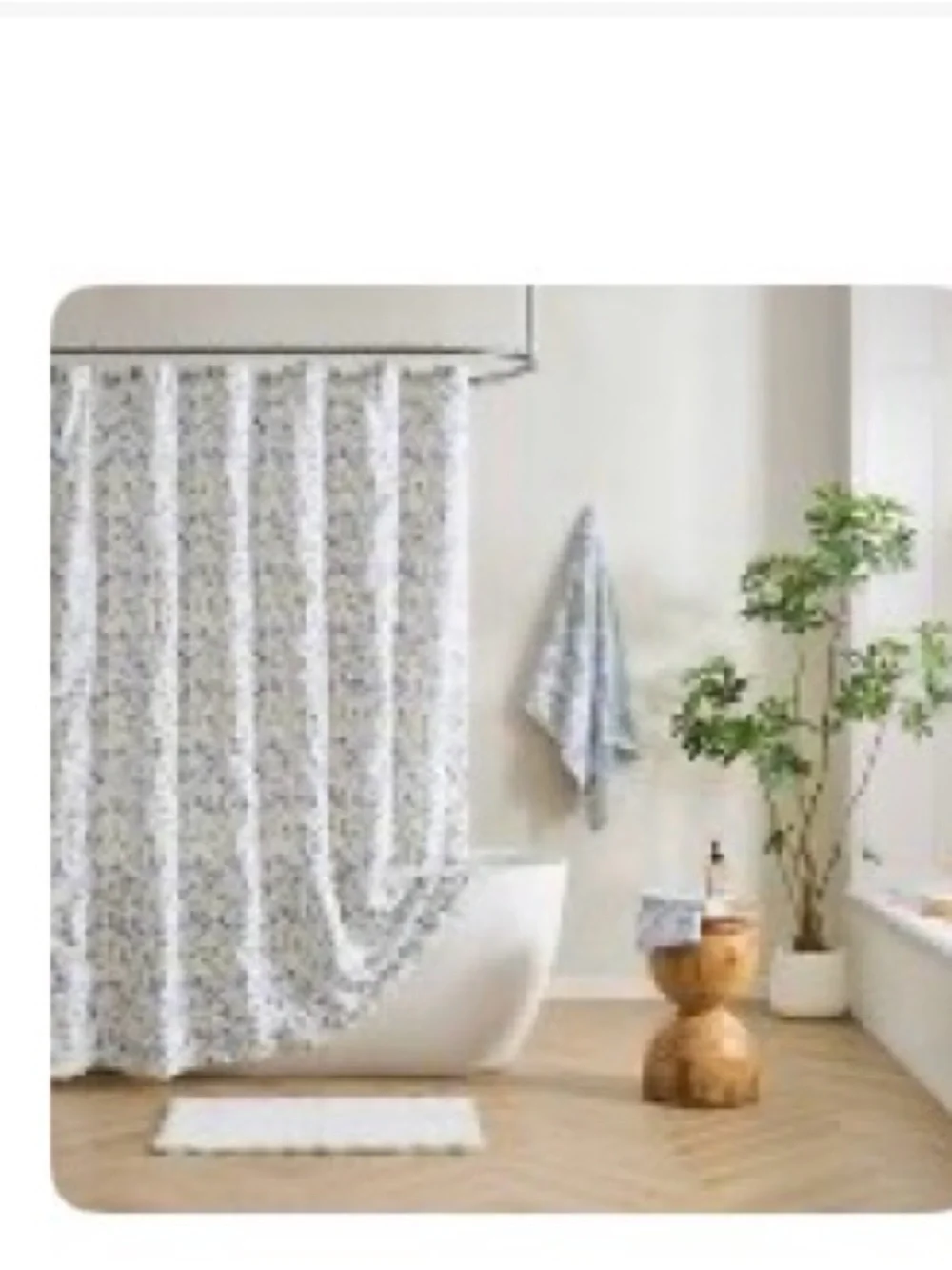 NWT Peri Home Purple Floral Shower Curtain 72x72 Threshold Bluebell